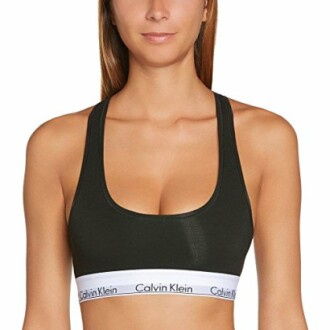 Mujer con sujetador deportivo Calvin Klein negro