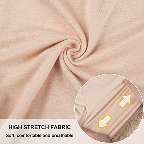 Tela elástica de alta calidad en color beige.