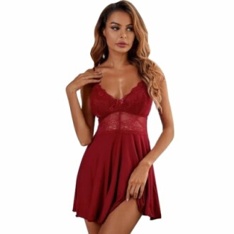 BKEPDY Camisón Satén para Mujer