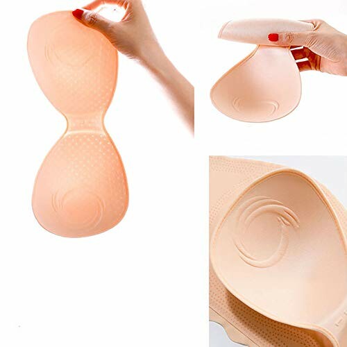 Sujetador adhesivo de silicona en manos.