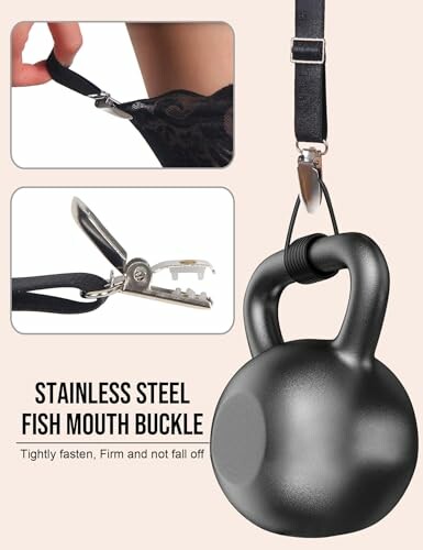 Hebilla de acero inoxidable con bola de pesas colgante