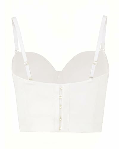 Corsé blanco con tirantes ajustables y cierre frontal