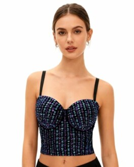 ROYAL SMEELA Top Corsé Lentejuelas