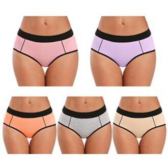Conjunto de bragas de algodón para mujer en varios colores.