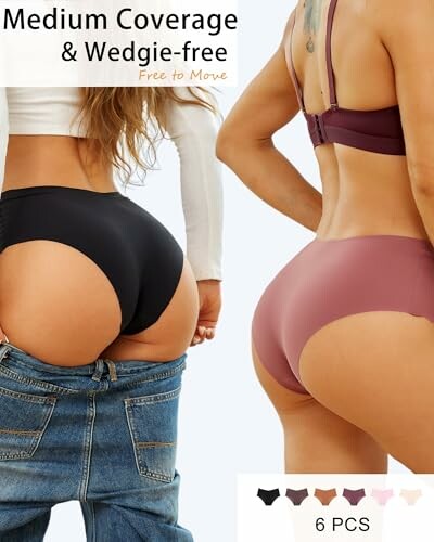 Mujeres modelando ropa interior sin costuras
