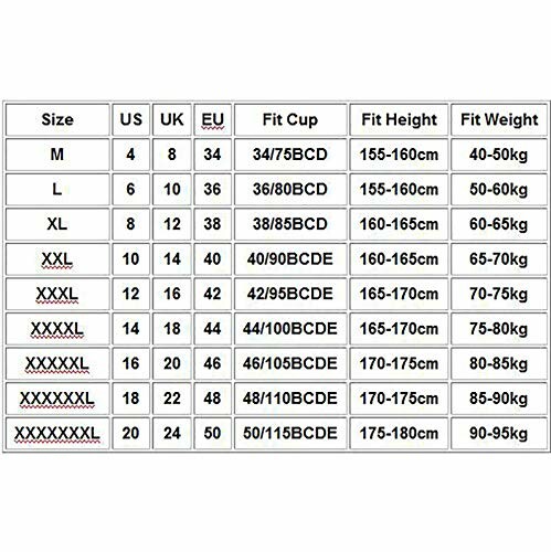 Tabla de tallas de mujer con medidas de tamaño.