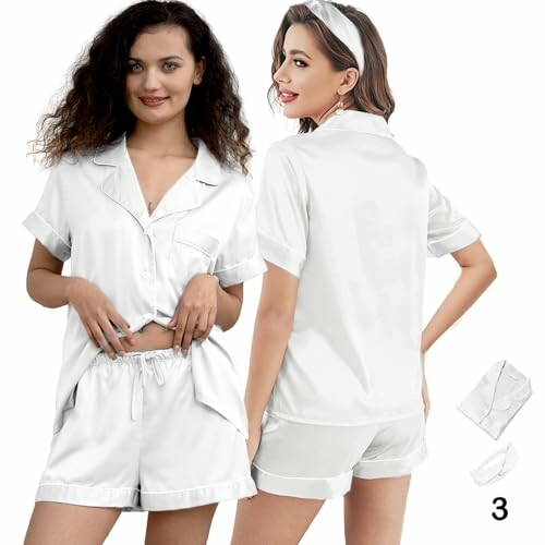 Pijama de Seda de 3 Piezas